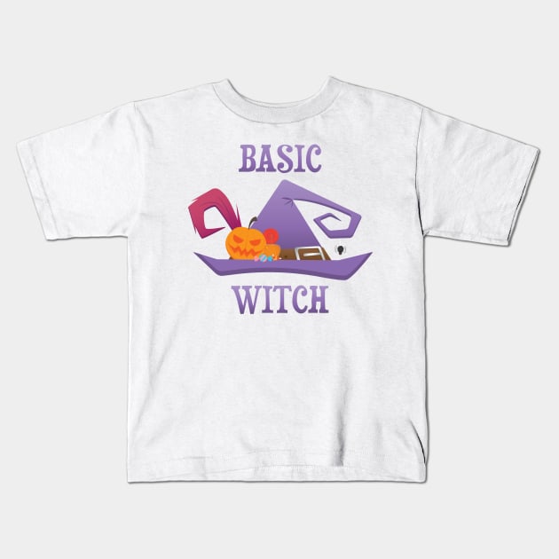 Basic Witch Kids T-Shirt by TheArtArmature